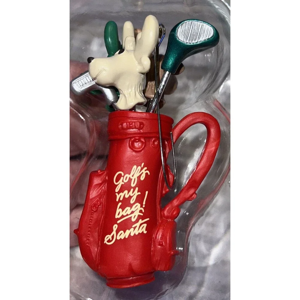 Golf's My Bag 1990 Santa's Says Golf Is A Perfect Way To Relax,Hallmark Ornament